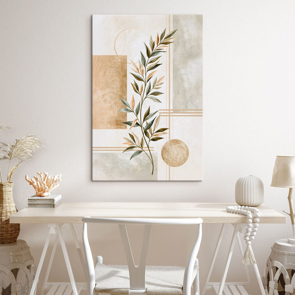 Painting of a plant with leaves