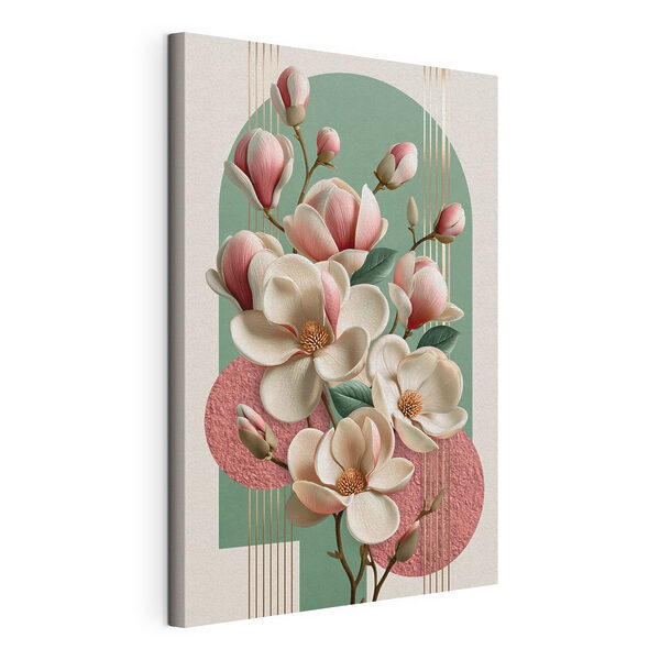 Wandbilder Magnolienblüten in zarten Pastelltönen