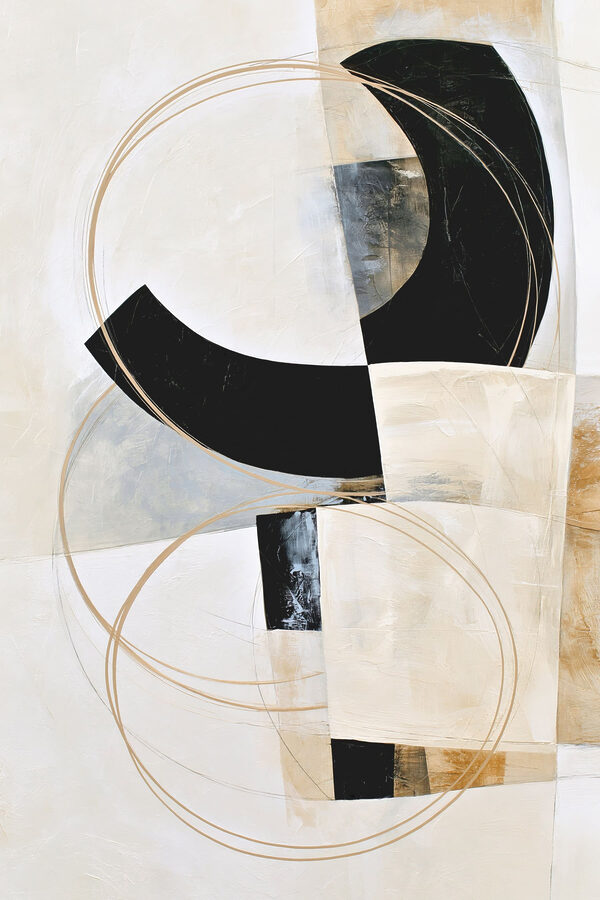 Painting of a black and white art Painting of a black and white art