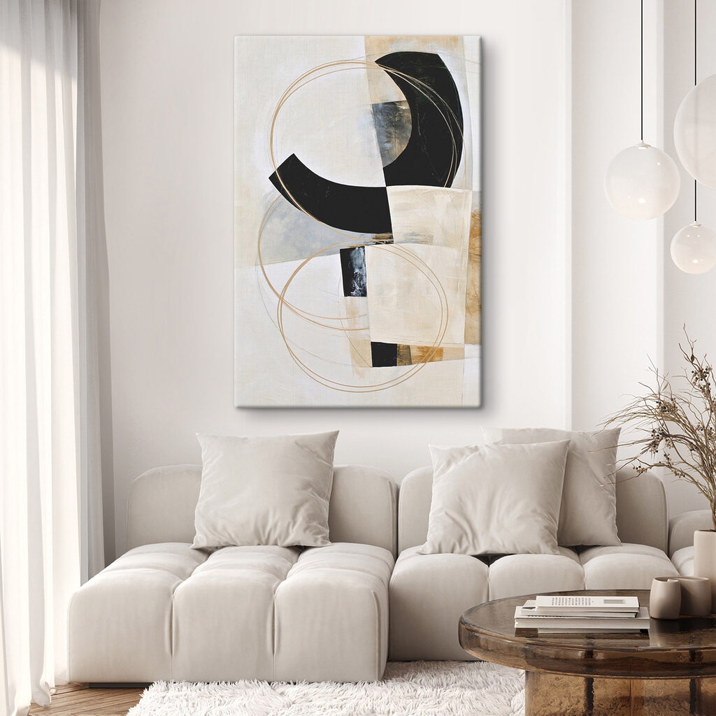 Painting of a black and white art Painting of a black and white art