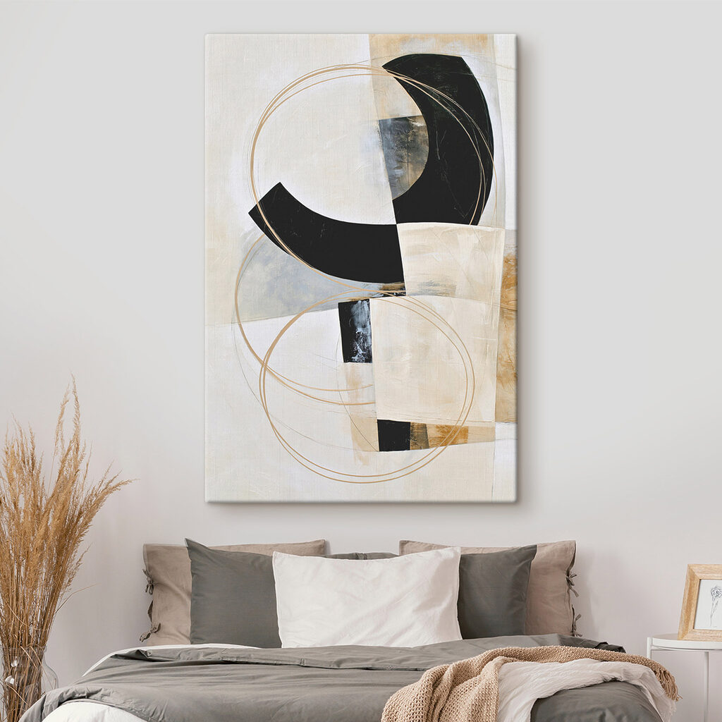 Painting of a black and white art Painting of a black and white art