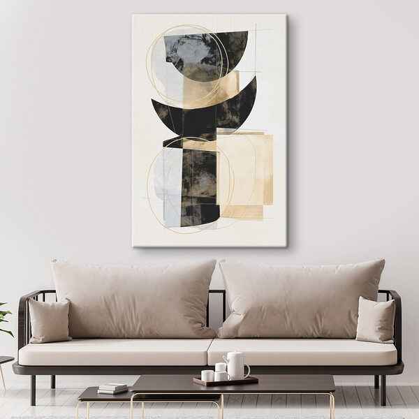 Painting of a group of circles and a circle Painting of a group of circles and a circle