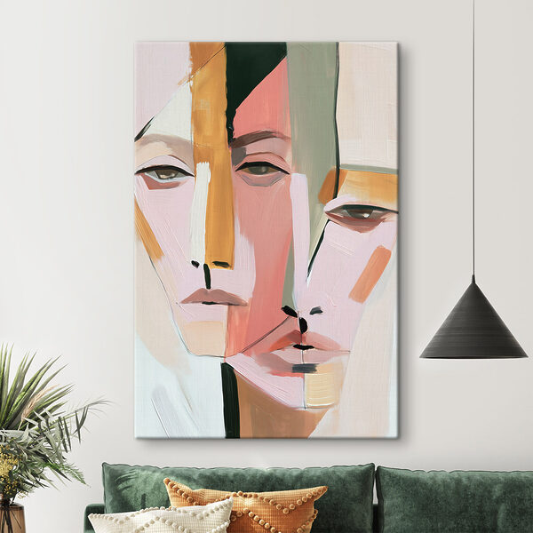 Painting of a couple of people