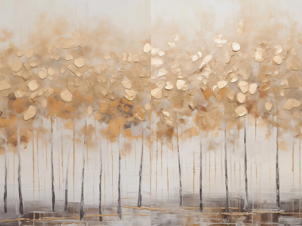 Autumn trees in soft tones