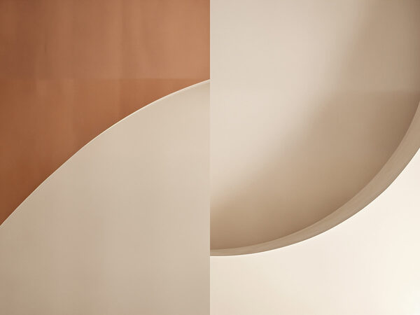 Soft curves and warm tones blend Soft curves and warm tones blend