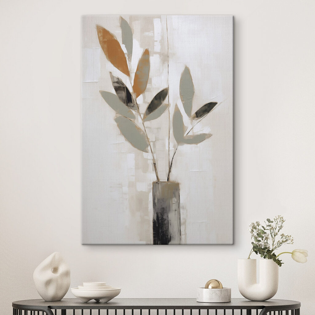 Painting of a plant in a vase