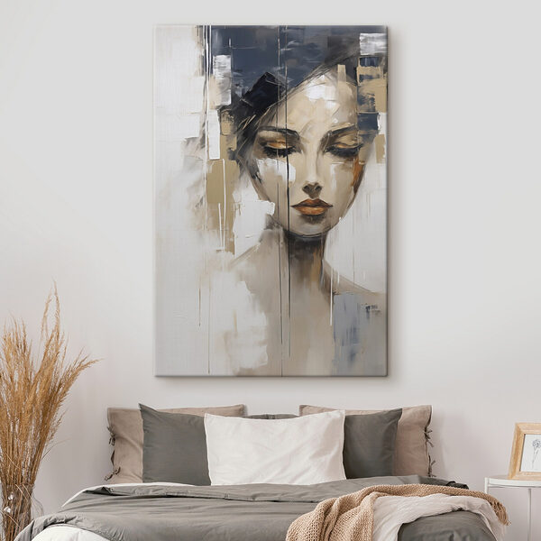 Painting of a woman's face