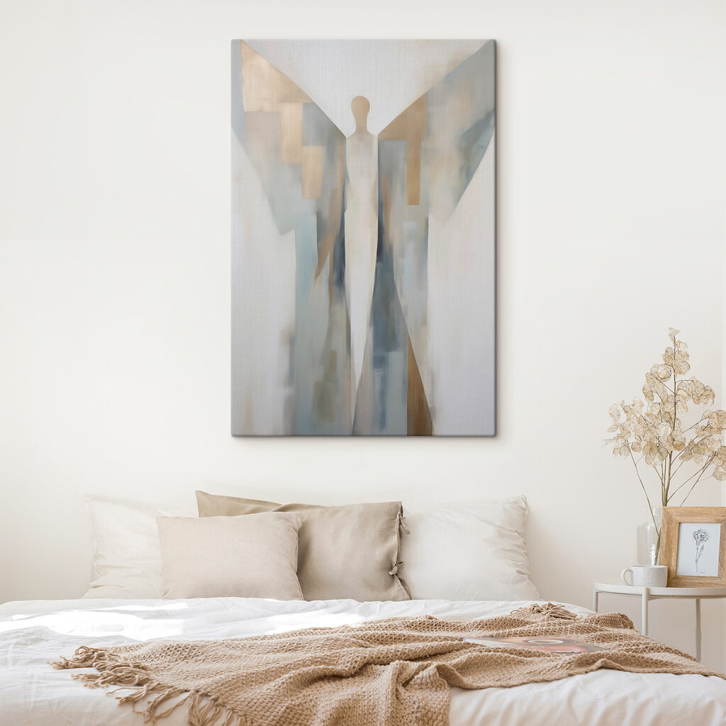Painting of a person with wings Painting of a person with wings