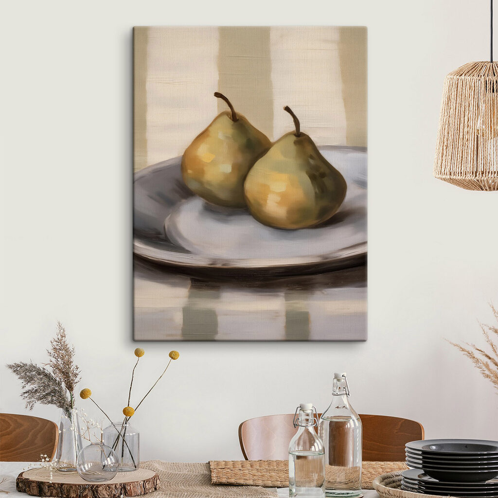 Pair of pears on a plate Pair of pears on a plate