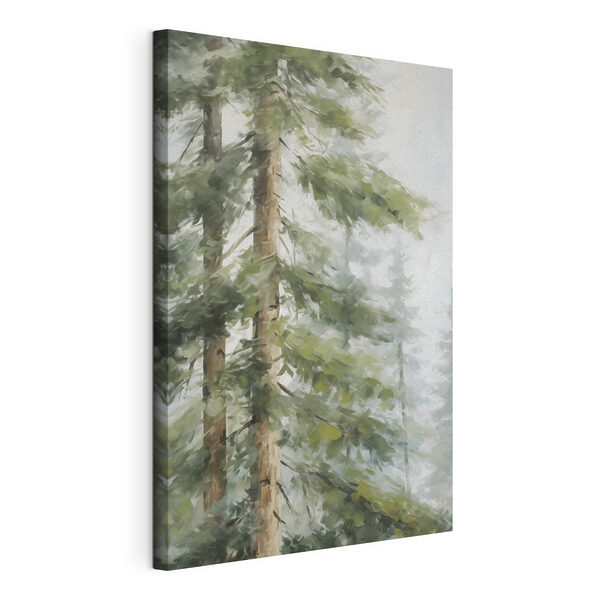 Painting of trees in the woods