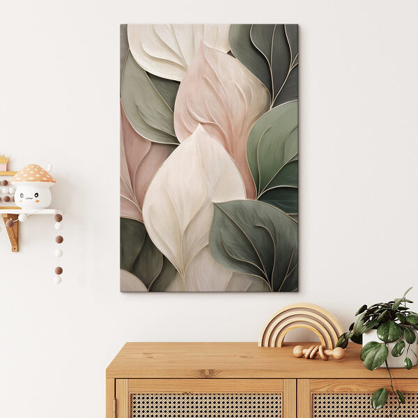 Elegant leaves in soft, muted colors Elegant leaves in soft, muted colors