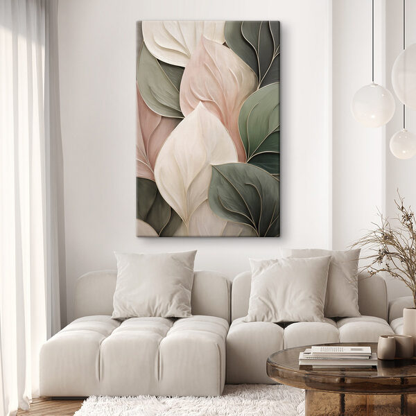 Elegant leaves in soft, muted colors Elegant leaves in soft, muted colors
