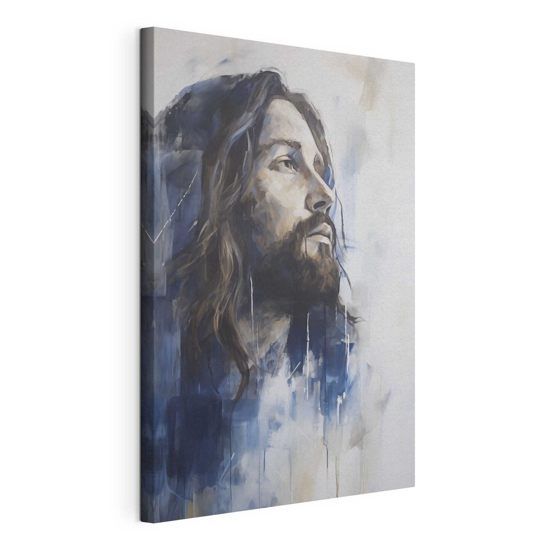 Painting of a man with long hair