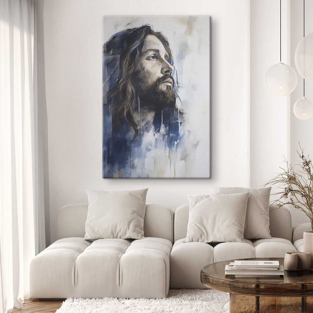 Painting of a man with long hair
