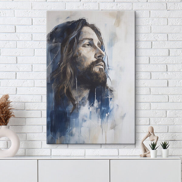 Painting of a man with long hair
