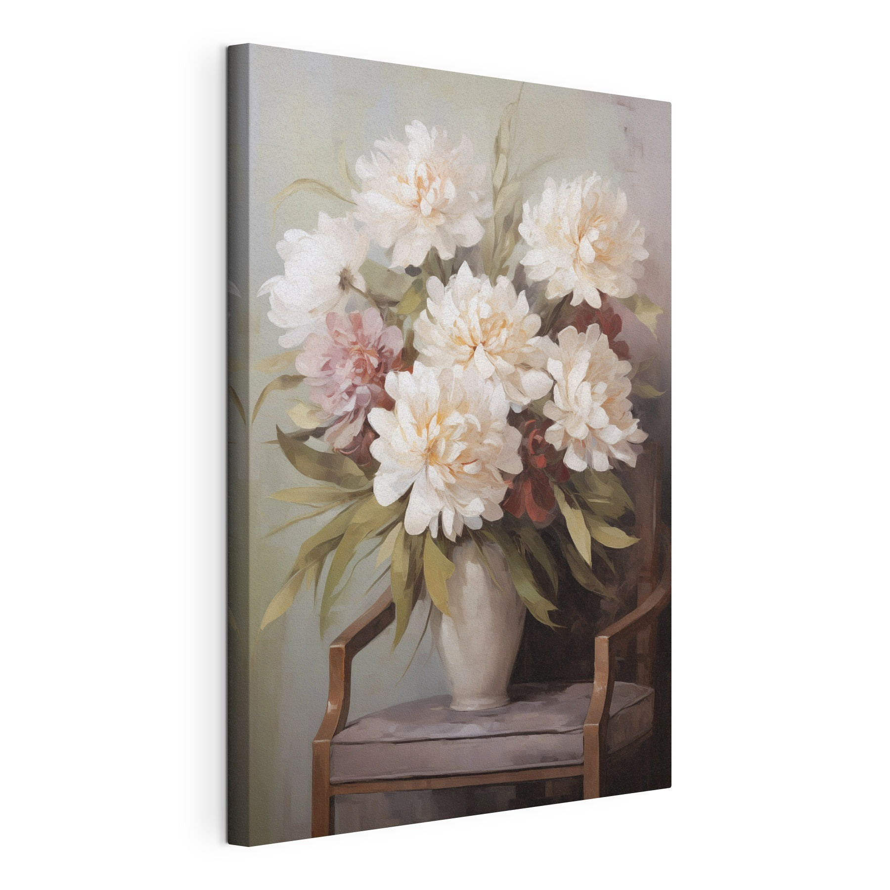 Painting of flowers in a vase Painting of flowers in a vase