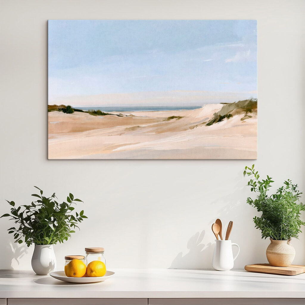 Sandy beach with sand dunes and grass Sandy beach with sand dunes and grass