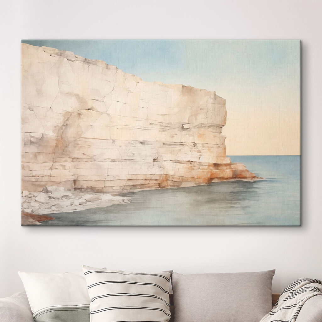 Large rock cliff in the water Large rock cliff in the water