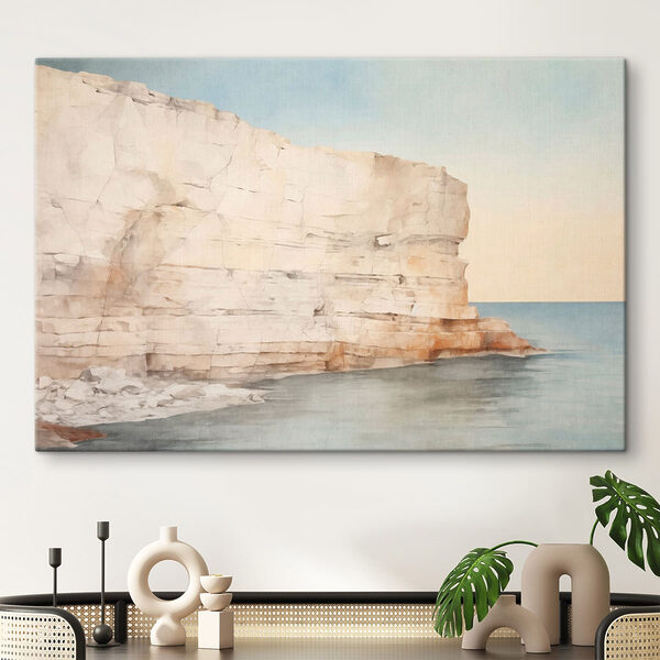Large rock cliff in the water Large rock cliff in the water