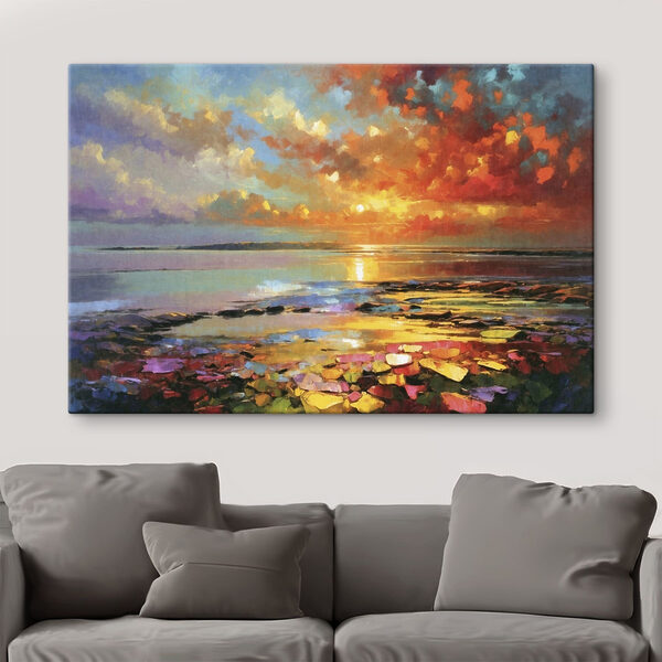 Colorful sky over water Colorful sky over water