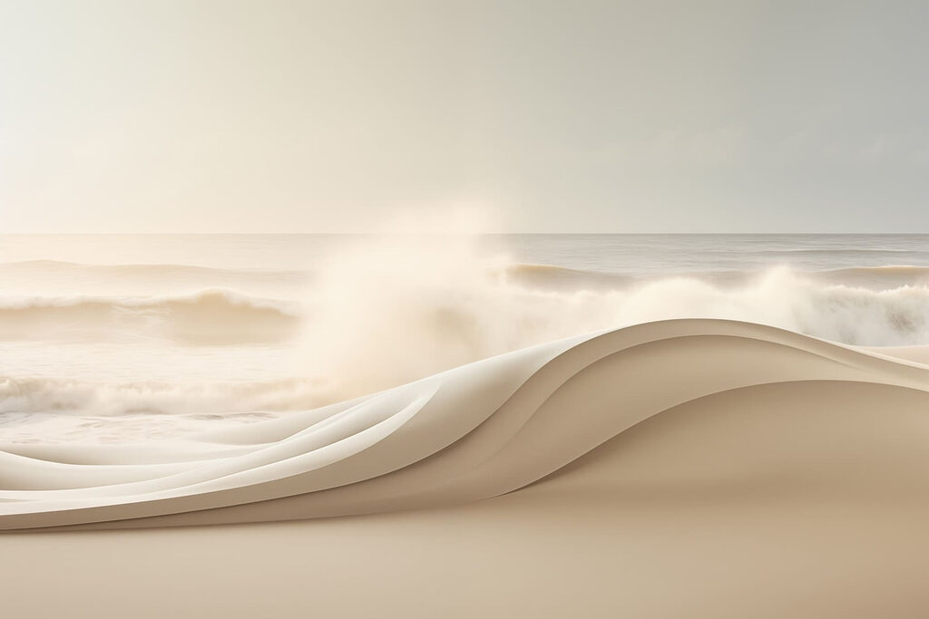 White wave on a beach