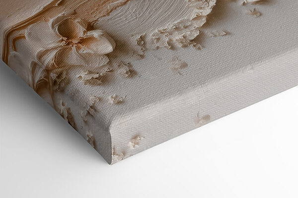 White flower art on a white surface White flower art on a white surface