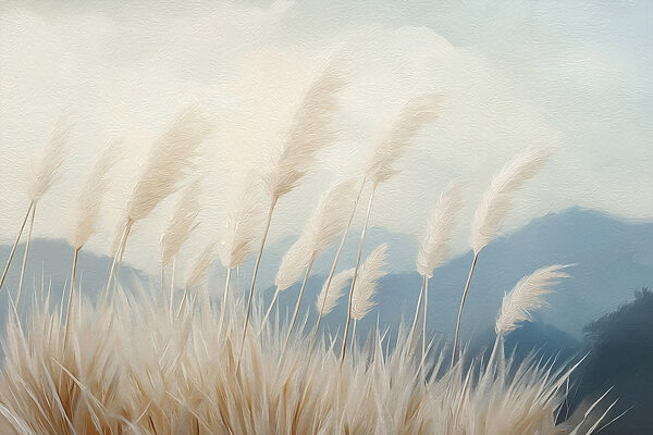 Soft grasses dance in the breeze