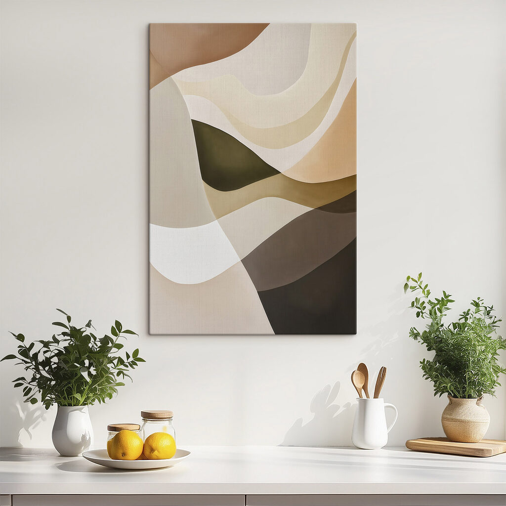 - Soft curves in earthy tones - Soft curves in earthy tones