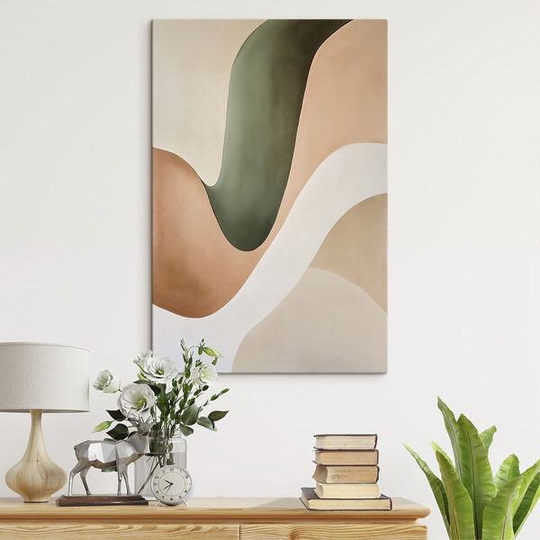 - Flowing curves in gentle hues
