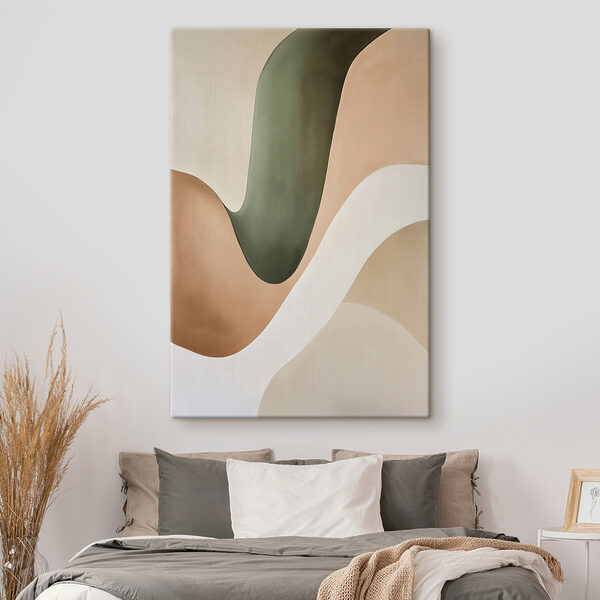 - Flowing curves in gentle hues