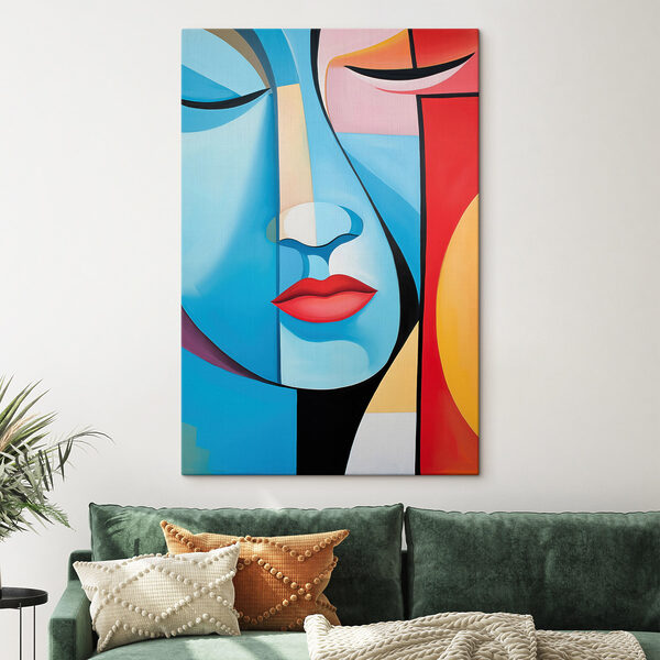 Painting of a woman's face
