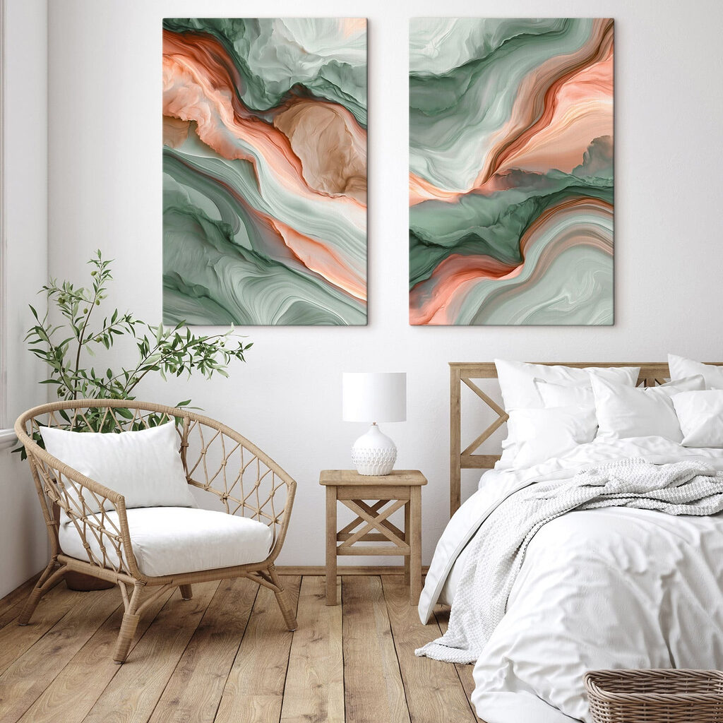 Flowing colors in harmonious waves