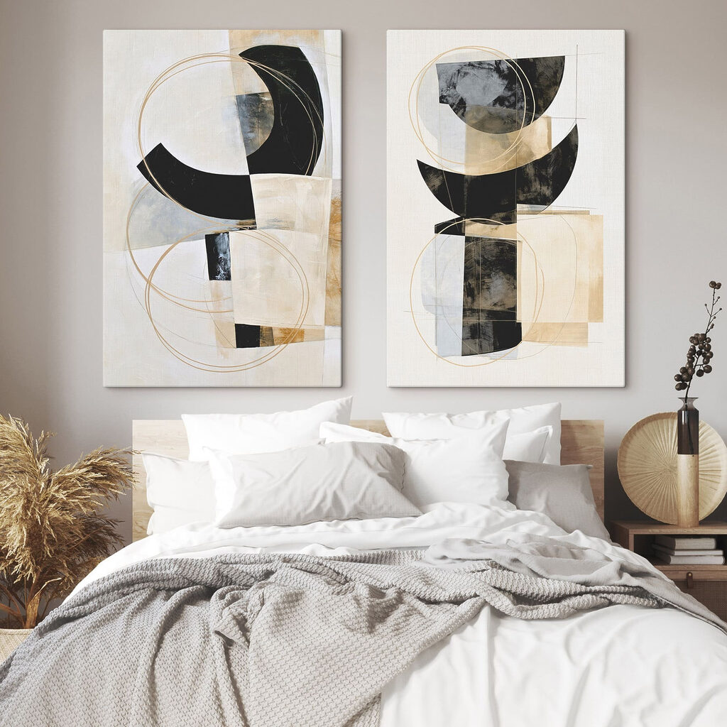Painting of a couple of circles and a couple of circles