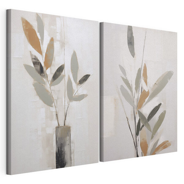 Modularer Leinwanddruck Gemälde einer Pflanze in einer Vase