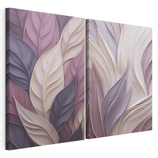 Modularer Leinwanddruck Sanfte Farbtöne aus der Natur