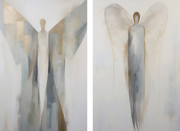 Ethereal figures in muted tones