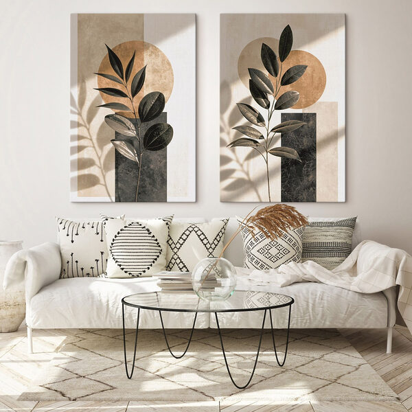 Floral elegance meets geometric shapes