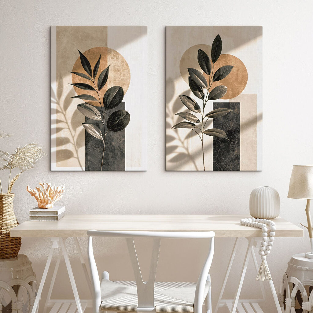 Floral elegance meets geometric shapes