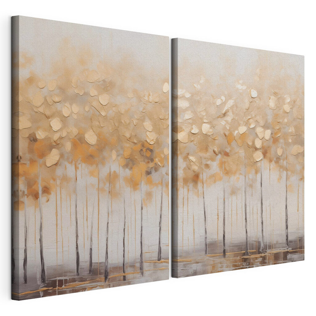 Autumn trees in soft tones
