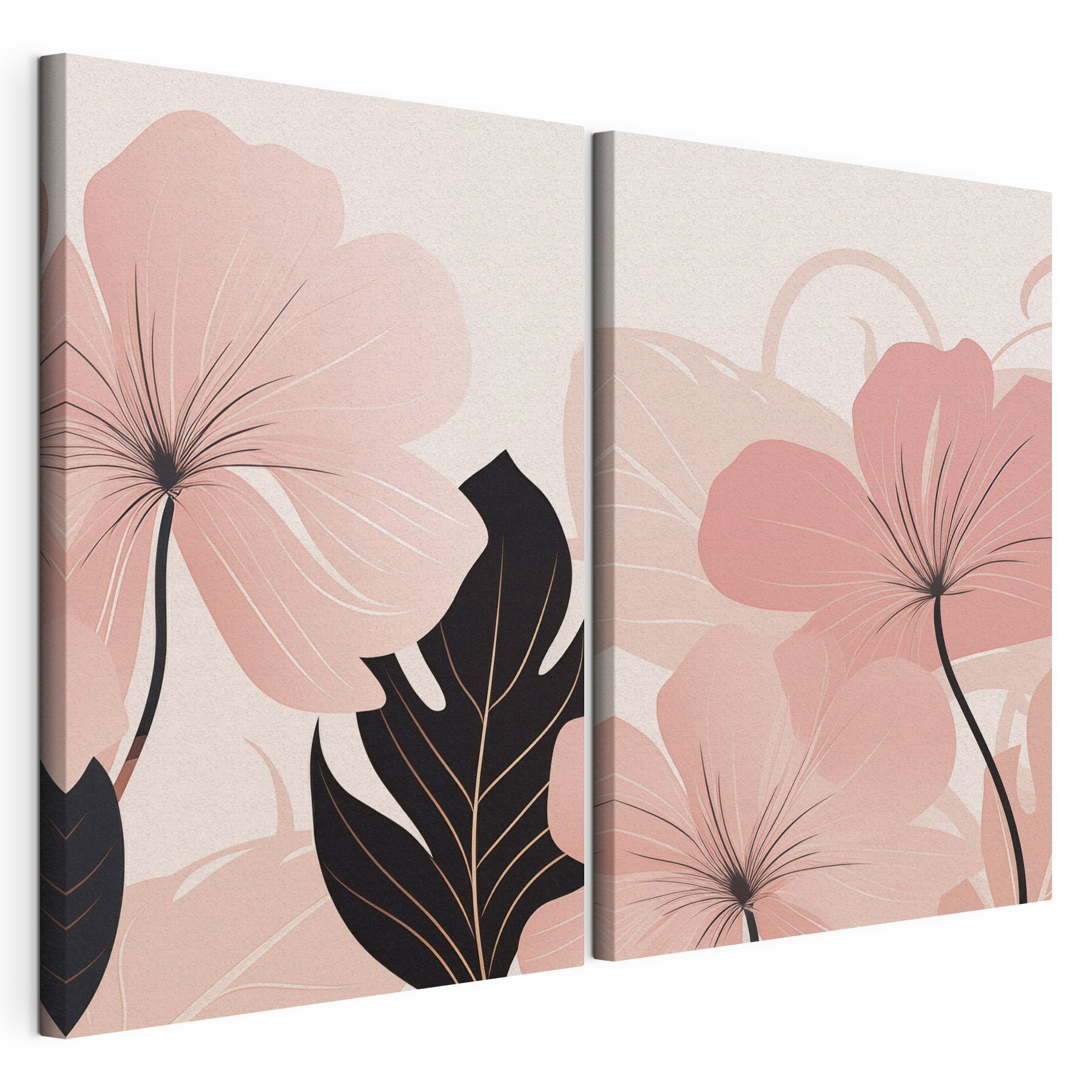 Soft pink blooms with bold leaves Soft pink blooms with bold leaves