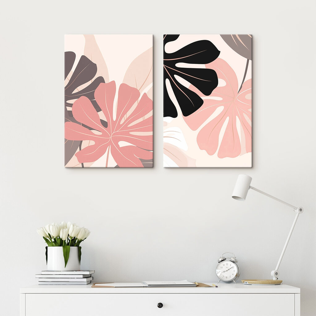Elegant leaves in soft hues Elegant leaves in soft hues