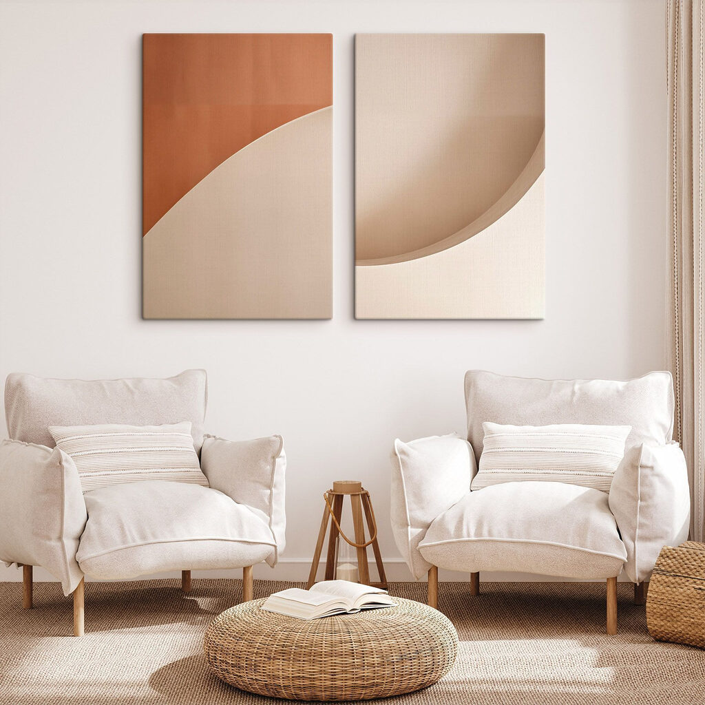 Soft curves and warm tones blend Soft curves and warm tones blend