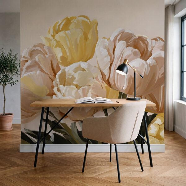 Frische Blüten in Pastelltönen
