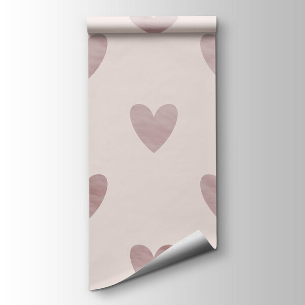 Pattern of hearts on a white background