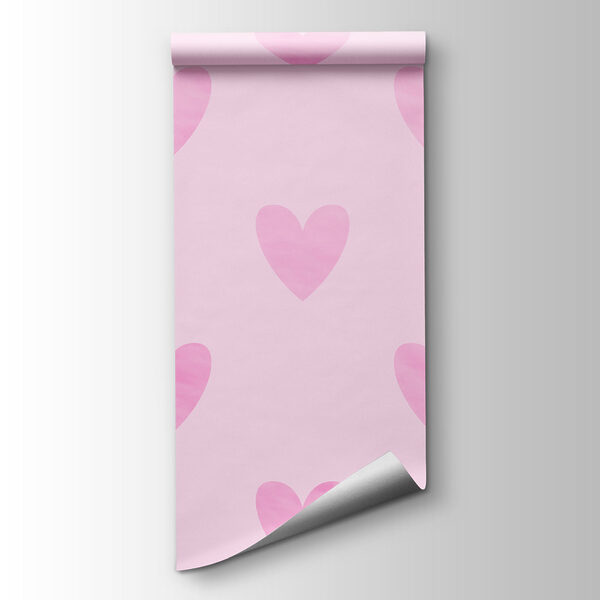 Pink hearts on a pink background