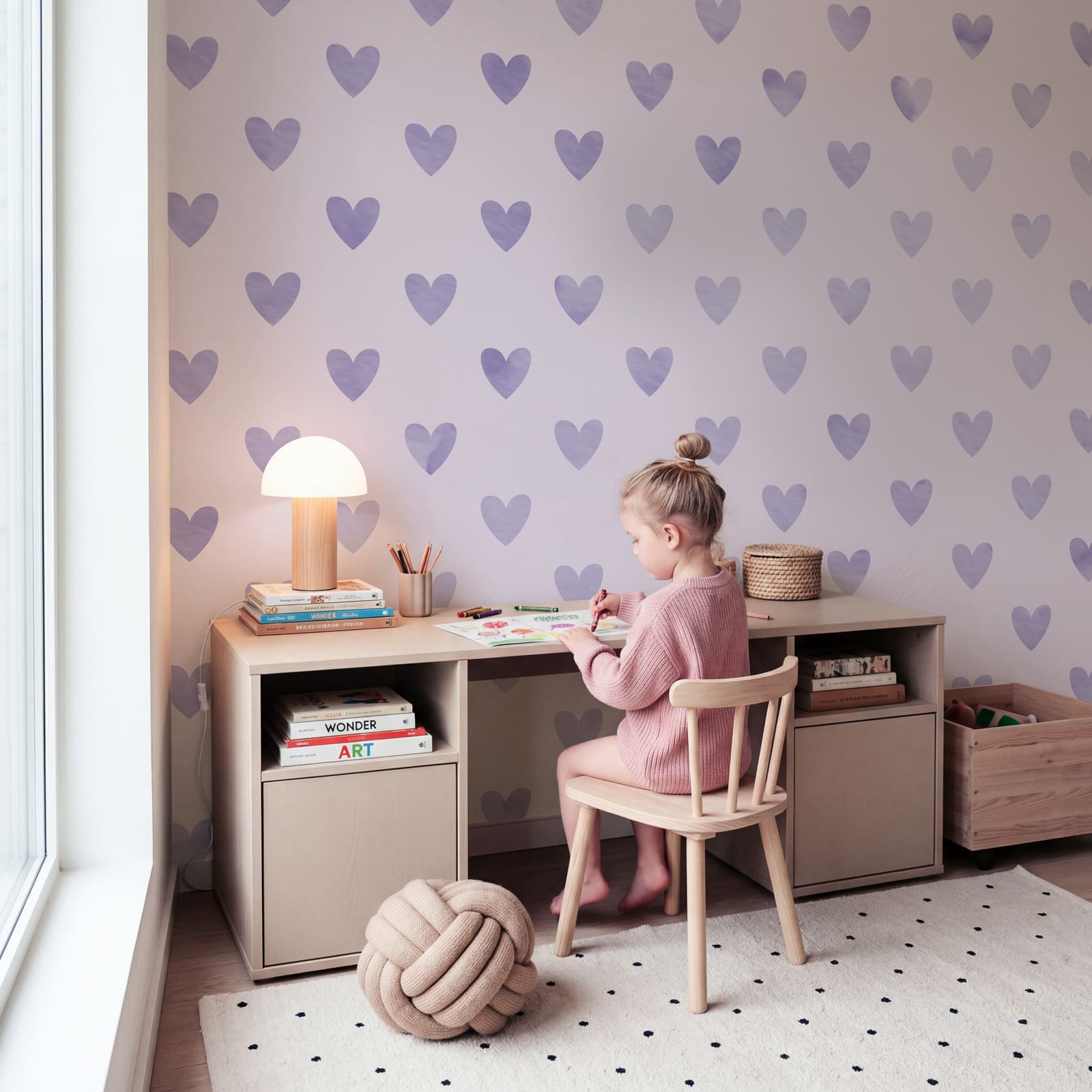 Lila Herzen auf weißem Hintergrund Lila Herzen auf weißem Hintergrund