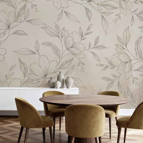 Zartes Blumenmuster auf zartem Hintergrund