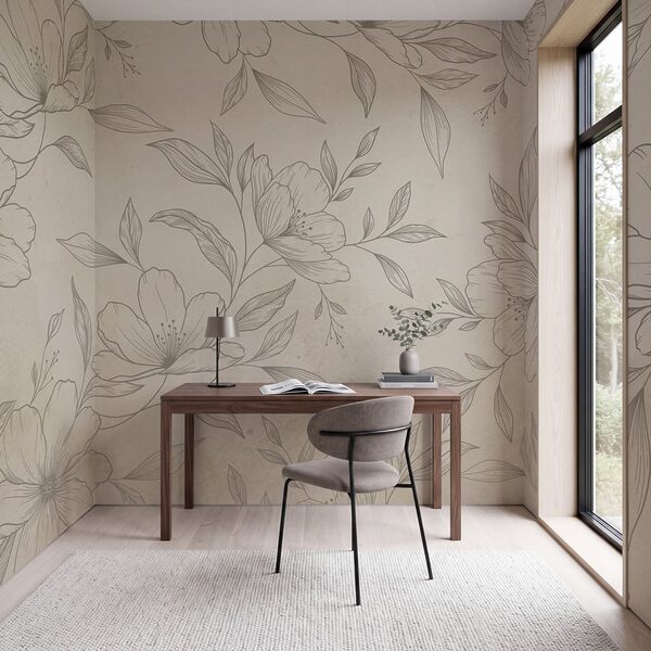 Zartes Blumenmuster auf zartem Hintergrund