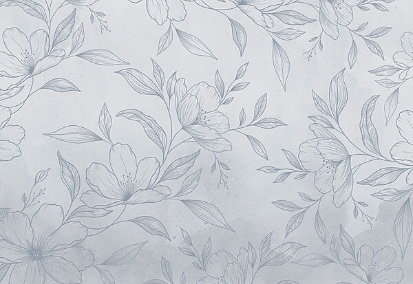 Pattern of flowers and leaves