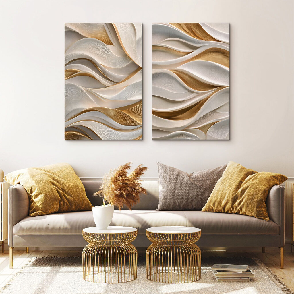 Flowing patterns in soft tones
